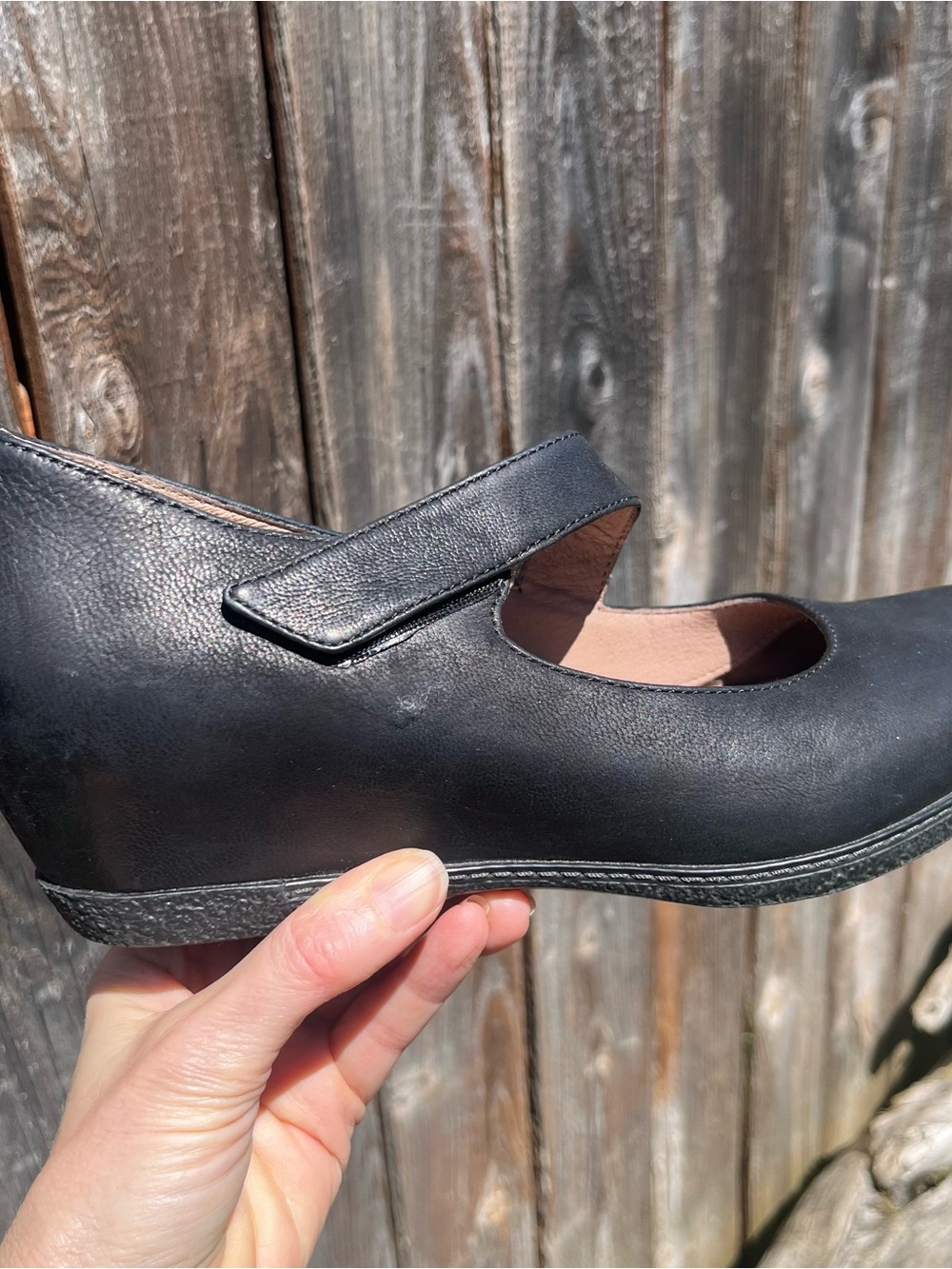 Dansko Lanie Black Burnished Nubuck wedge heels 6907109700 size 40 EU 9/9.5 US - Picture 9 of 17